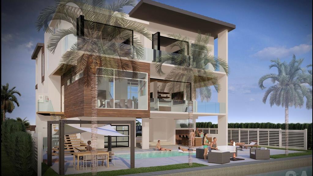 575 Crystal Drive Madeira Beach, FL 33708 - Photo 8 of 75 front view of a house with a patio