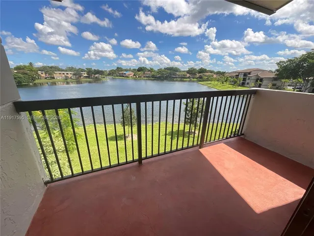 a view of city from a balcony