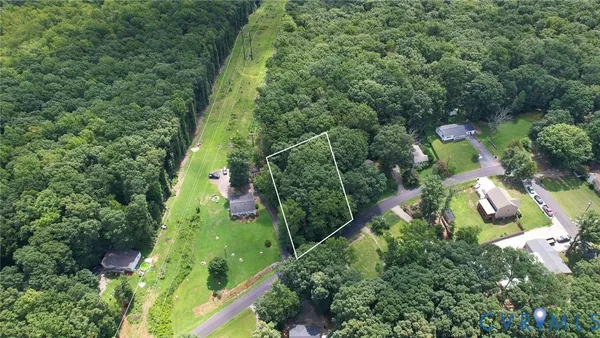 an aerial view of garden