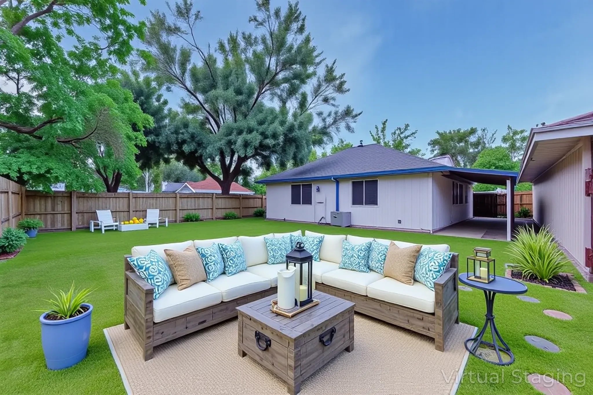 23426 Prairie Bird Drive Spring, TX 77373 - Photo 29 of 34 a view of a patio with couches and a potted plant