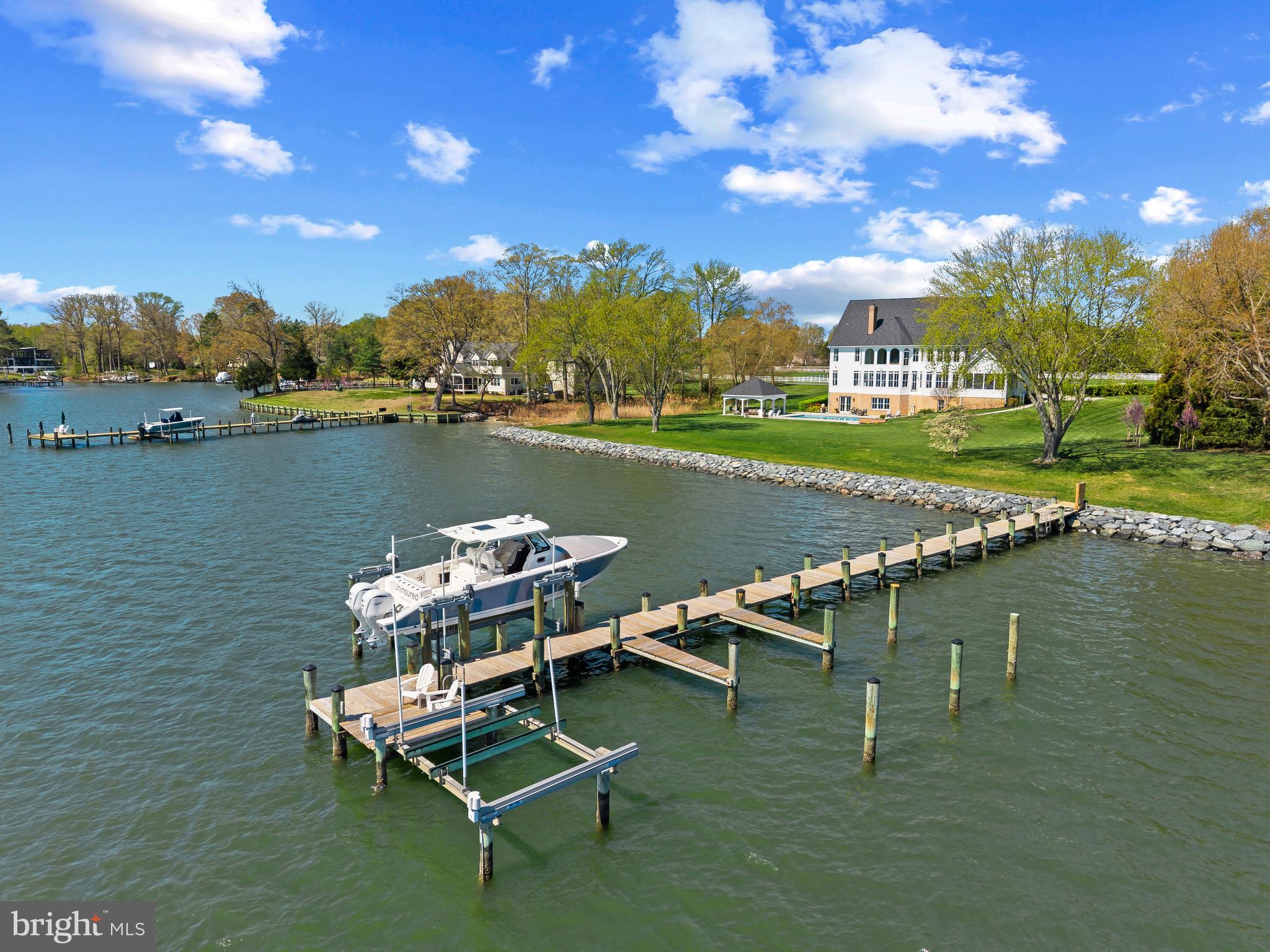 200 Wye Road Queenstown, MD 21658 - Photo 65 of 71 Deep-water dock with boat lifts