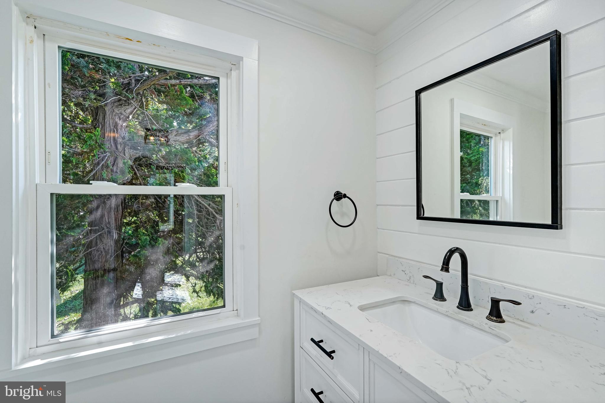27100 Ridge Road Damascus, MD 20872 - Photo 17 of 74 a bathroom with a sink mirror and a window