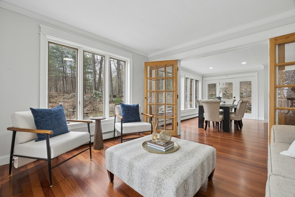 184 Old Bolton Road Stow, MA 01775 - Photo 11 of 39 a living room with furniture and wooden floor