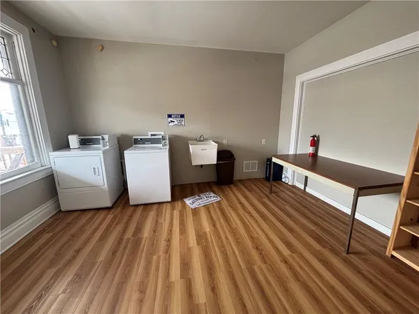 a room with storage and utility