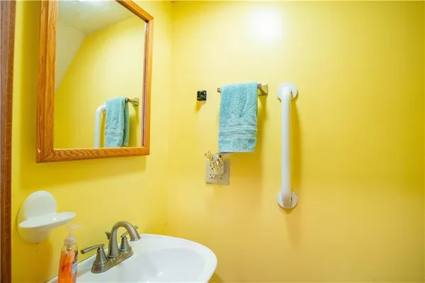 a bathroom with a sink