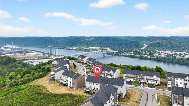 an aerial view of a city