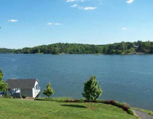 1194 Carters Island Road Goodview, VA 24095 - Photo 2 of 5 a view of a lake with a mountain in the background