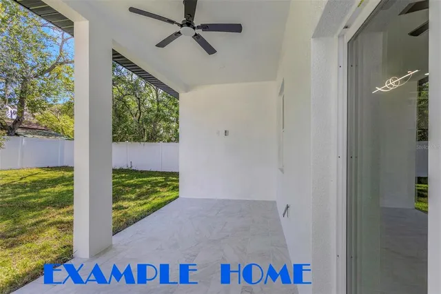 a backyard of a house