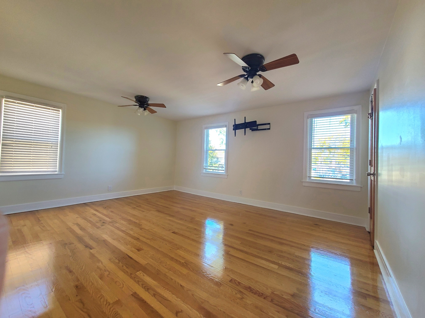 3801 West 63rd Place Chicago, IL 60629 - Photo 21 of 36 a view of empty room with wooden floor and fan