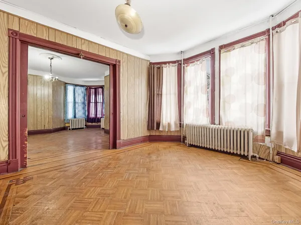a view of a livingroom with a staircase