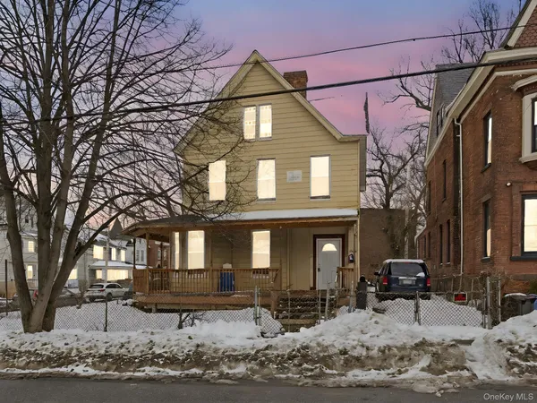 a front view of a house