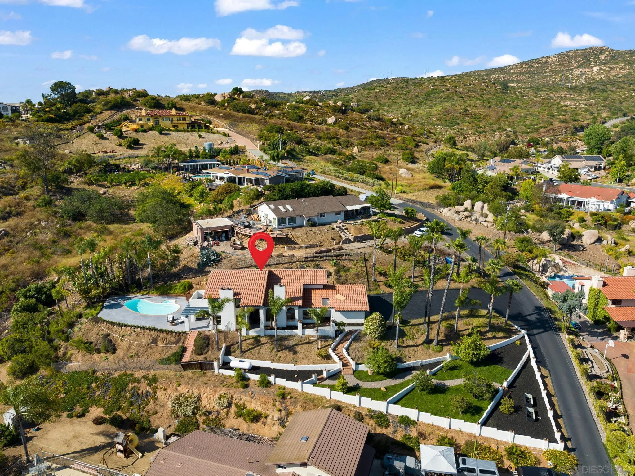 2044 Eula Lane El Cajon, CA 92019 - Photo 46 of 47 an aerial view of residential houses with outdoor space
