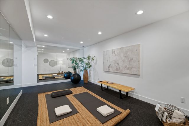 a room with furniture and a table