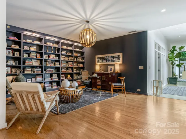 a view of a livingroom with furniture and window