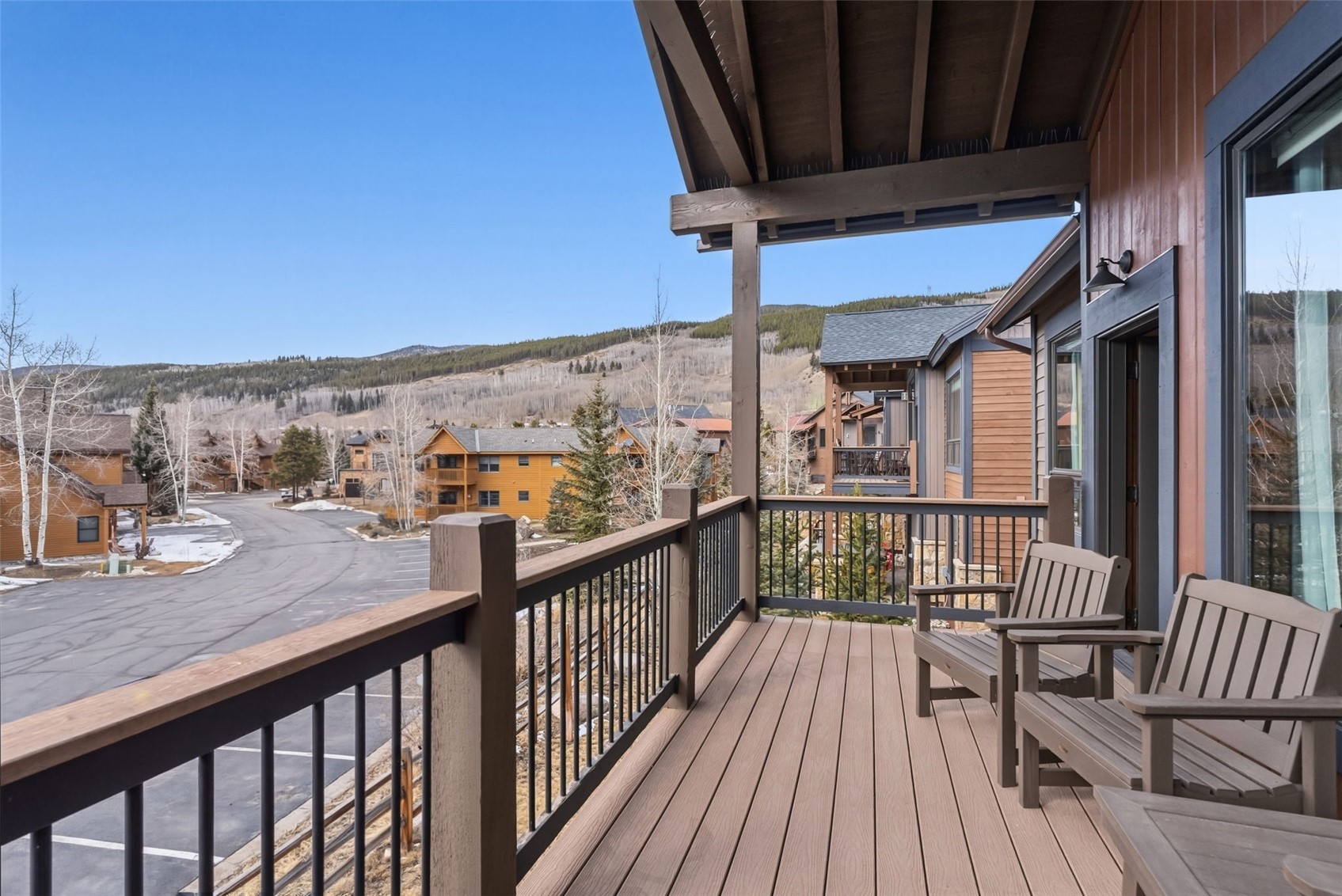 59 Erickson Loop, Unit 4B Keystone, CO 80435 - Photo 19 of 50 a view of a balcony with furniture
