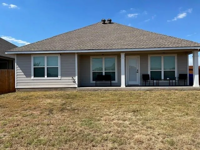a house with white door