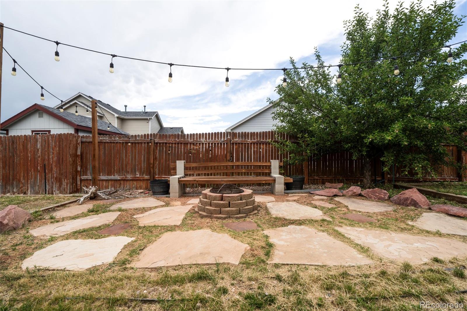 9364 Prairie Dunes Road Peyton, CO 80831 - Photo 16 of 18 a view of a backyard with wooden fence