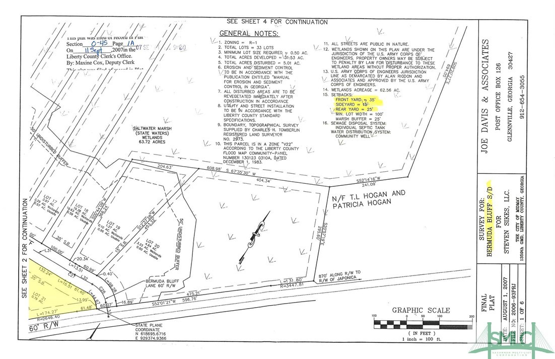 Lot 21 Bermuda Bluff Lane Midway, GA 31320 - Photo 26 of 31 Lot 21 Bermuda Bluff is continued on next plat sheet