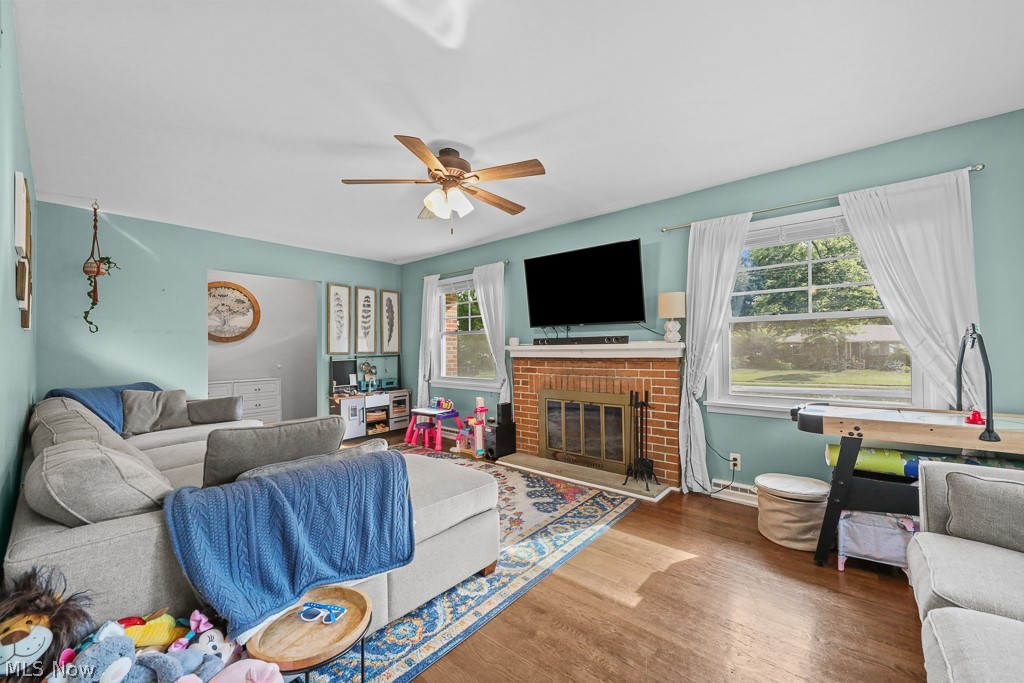 3792 Baird Road Stow, OH 44224 - Photo 8 of 33 wood floors, fireplace, ceiling fan