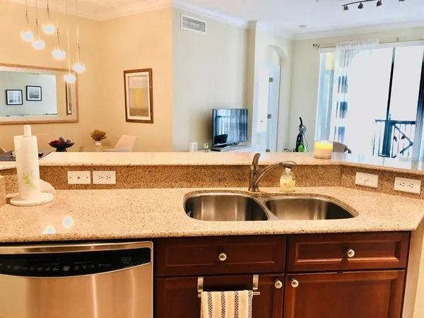 a close view of sink and tap