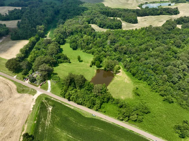 a view of a garden with a lake view