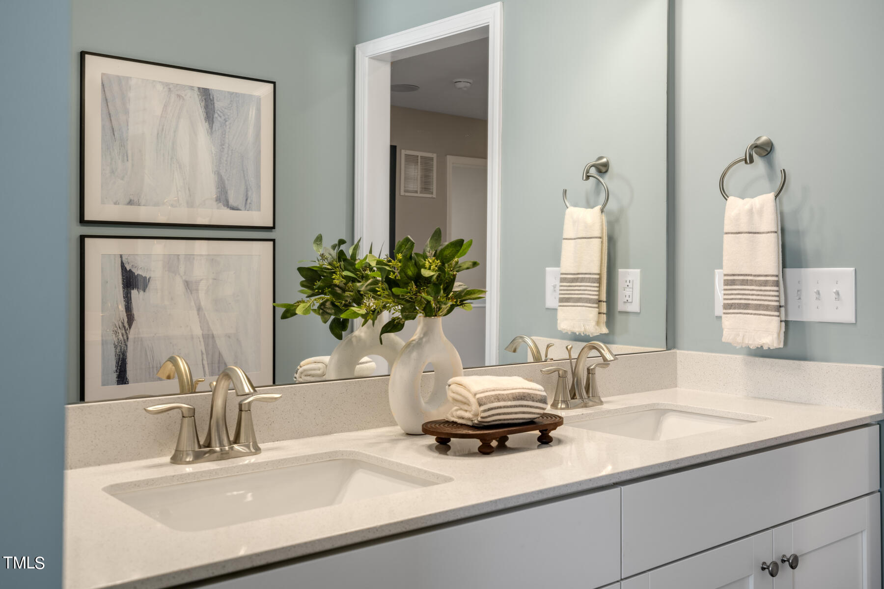 168 Siebold Street Garner, NC 27529 - Photo 17 of 59 a bathroom with a sink and a mirror