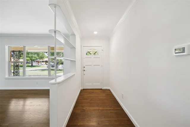 a view of hallway with window