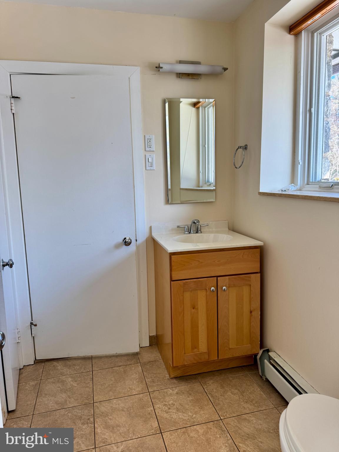 8233 Fairview Road Elkins Park, PA 19027 - Photo 14 of 36 a bathroom with a sink a toilet and mirror