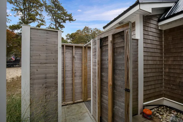 a view of a house with a door