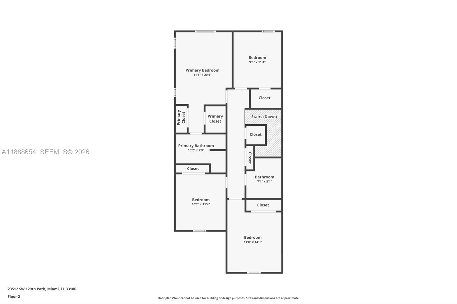 23512 Southwest 129th Path Homestead, FL 33032 - Photo 38 of 39 a picture of floor plan