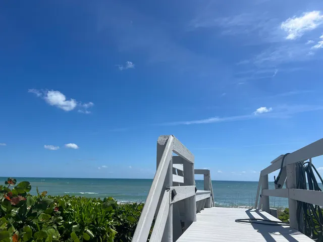 a view of a balcony with an outdoor space