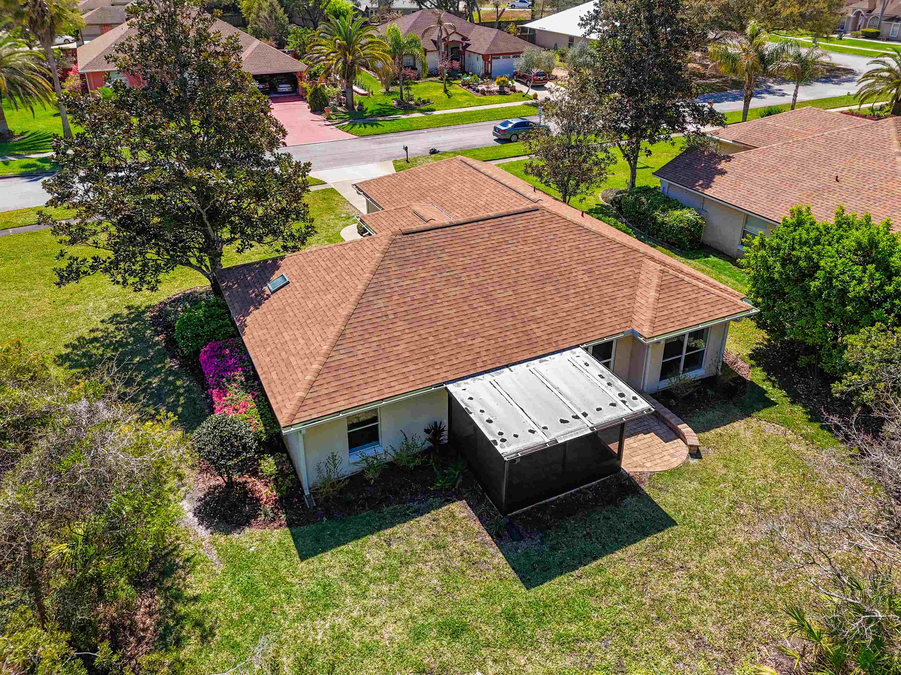 200 Merida Road St. Augustine, FL 32086 - Photo 53 of 66 an aerial view of a house with a yard and potted plants