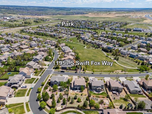 an aerial view of a city