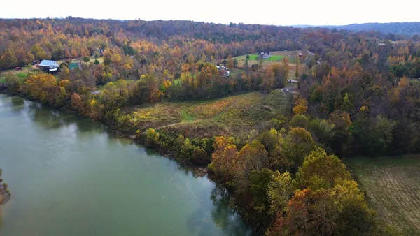 a view of lake and mountain