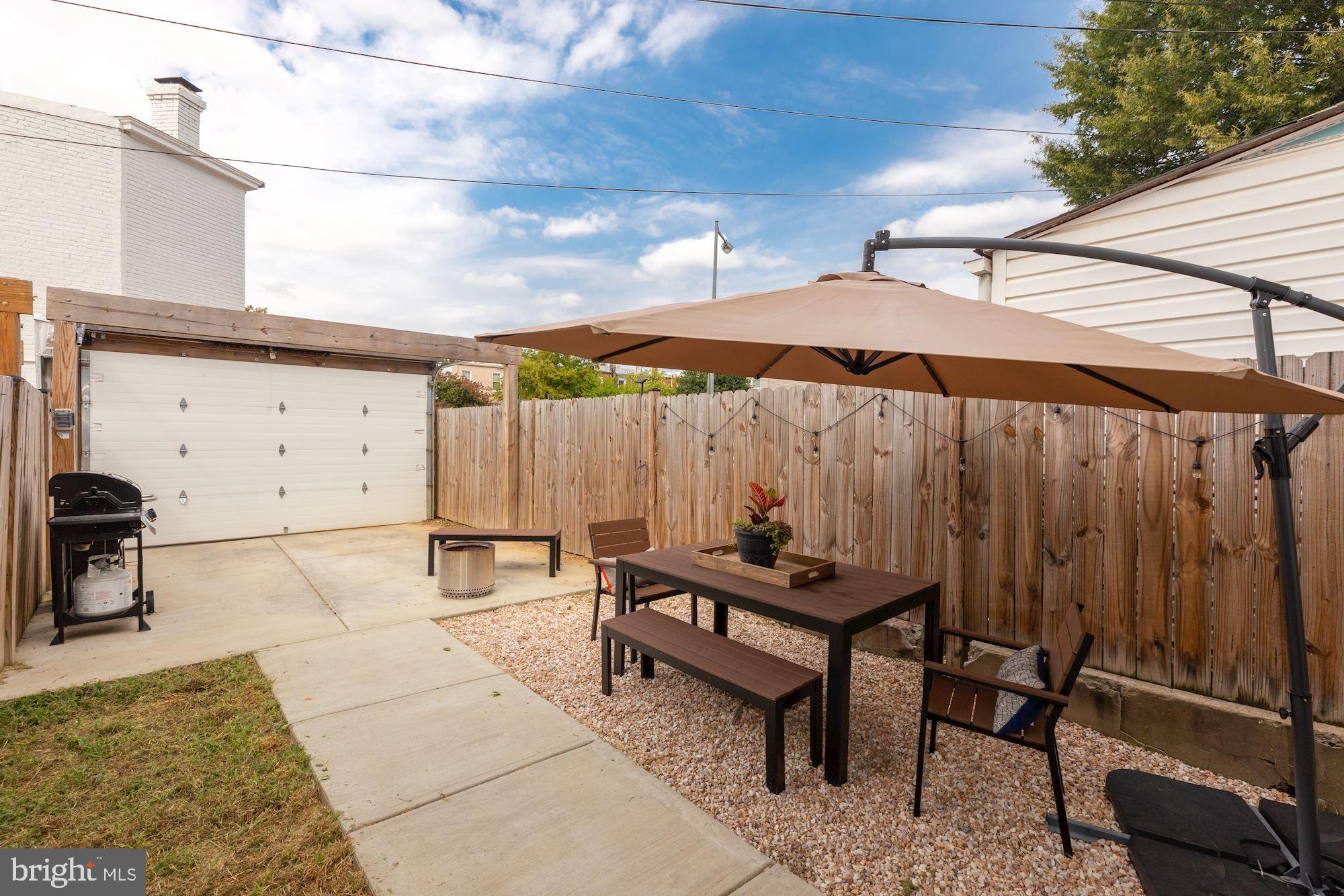 1012 9th Street Northeast Washington, DC 20002 - Photo 14 of 15 Back Patio ft. Off Street Parking