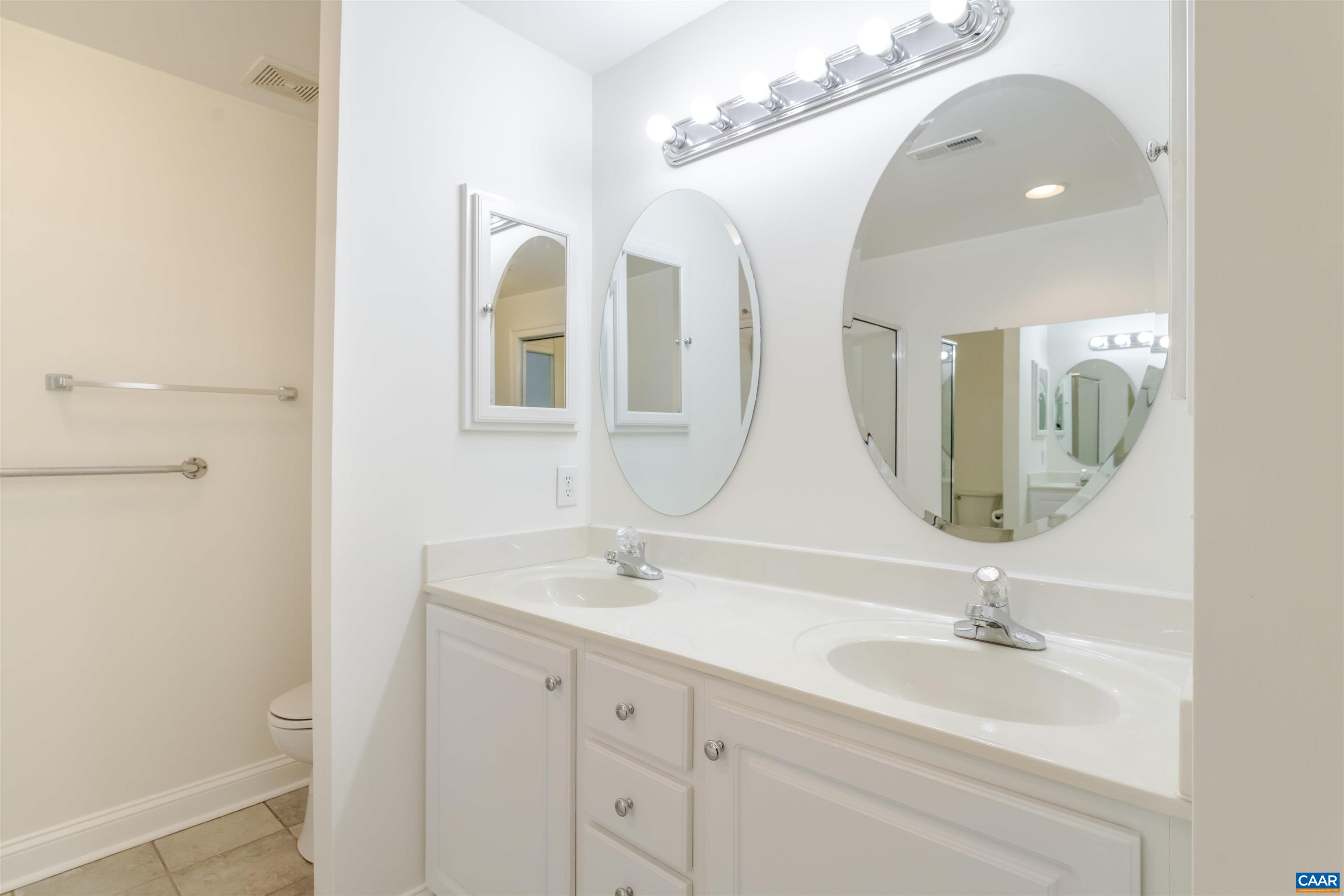 1202 Stonegate Way Crozet, VA 22932 - Photo 22 of 42 a bathroom with a double vanity sink and a mirror