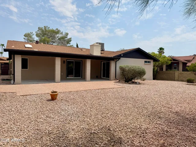 a view of a house with a porch