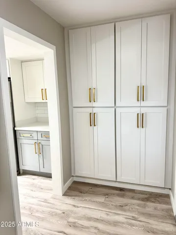 a view of a closet area