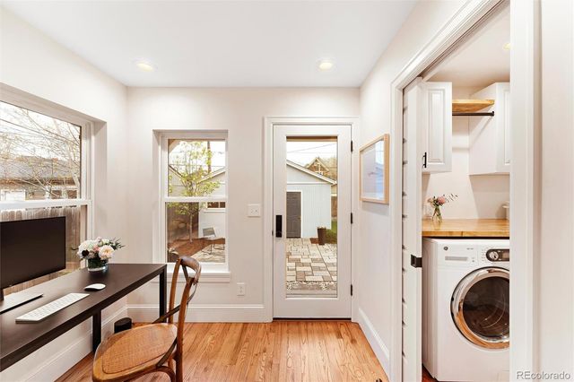 a view of utility room with washer and dryer