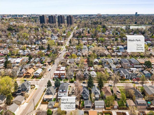 a view of city and mountain