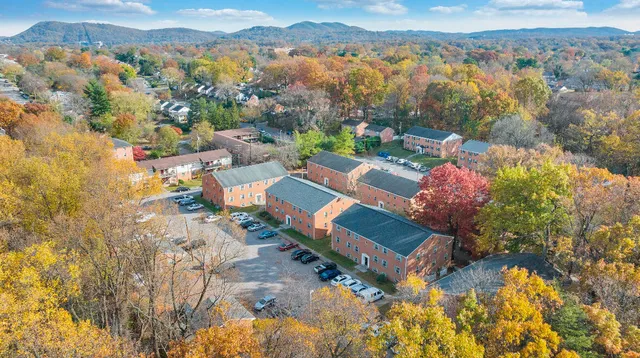 an aerial view of a city