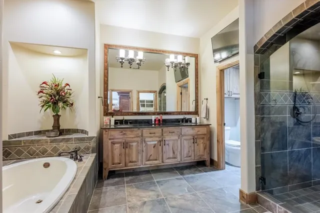 a bathroom with a shower and a sink