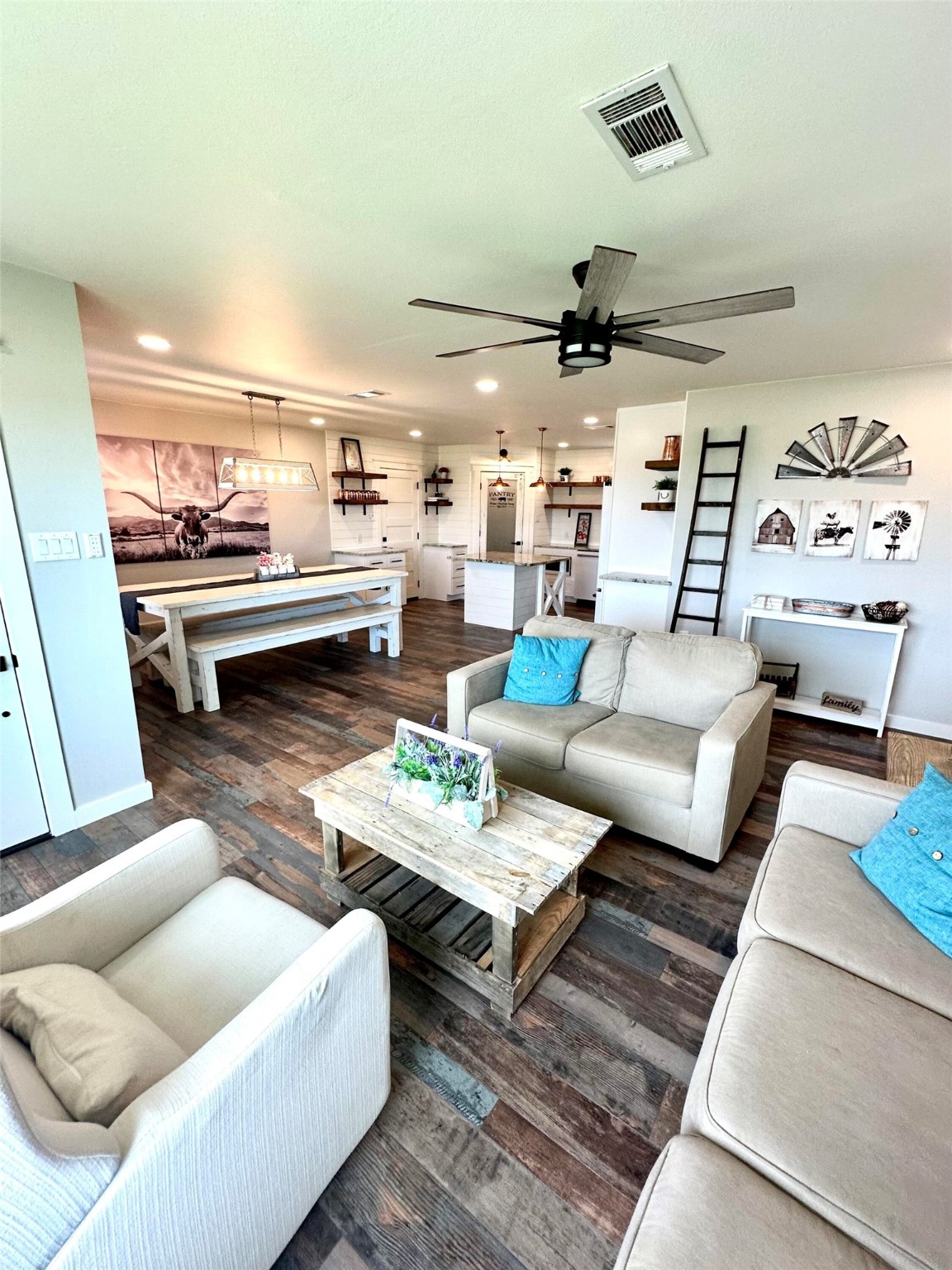 518 Anton Stade Road Rosenberg, TX 77471 - Photo 5 of 37 a living room with furniture and wooden floor