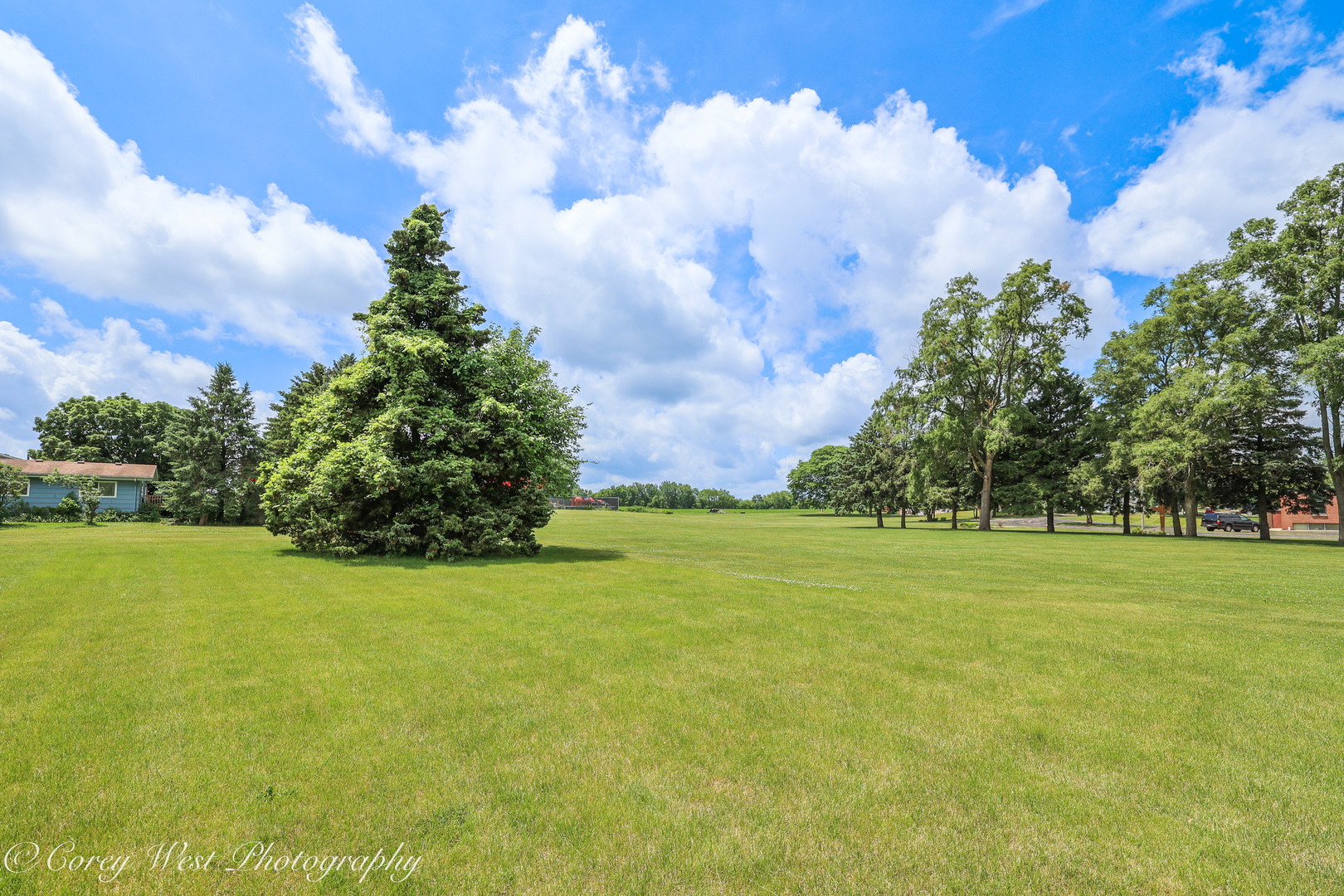 335 South Hadsall Street Genoa, IL 60135 - Photo 18 of 23 a view of a field with an trees in the background