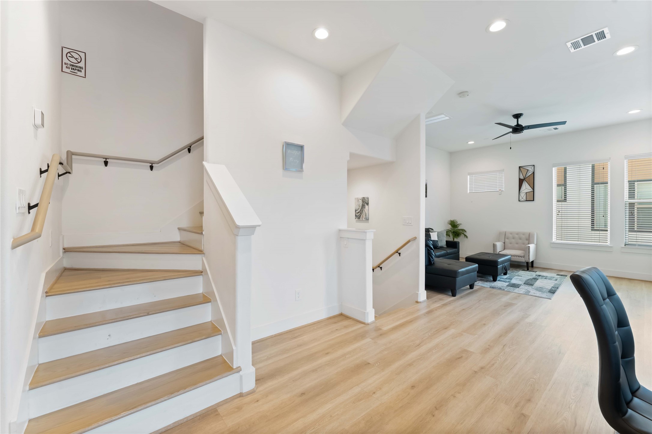 2341 Eagle Street Houston, TX 77004 - Photo 16 of 30 a view of a livingroom with furniture and staircase