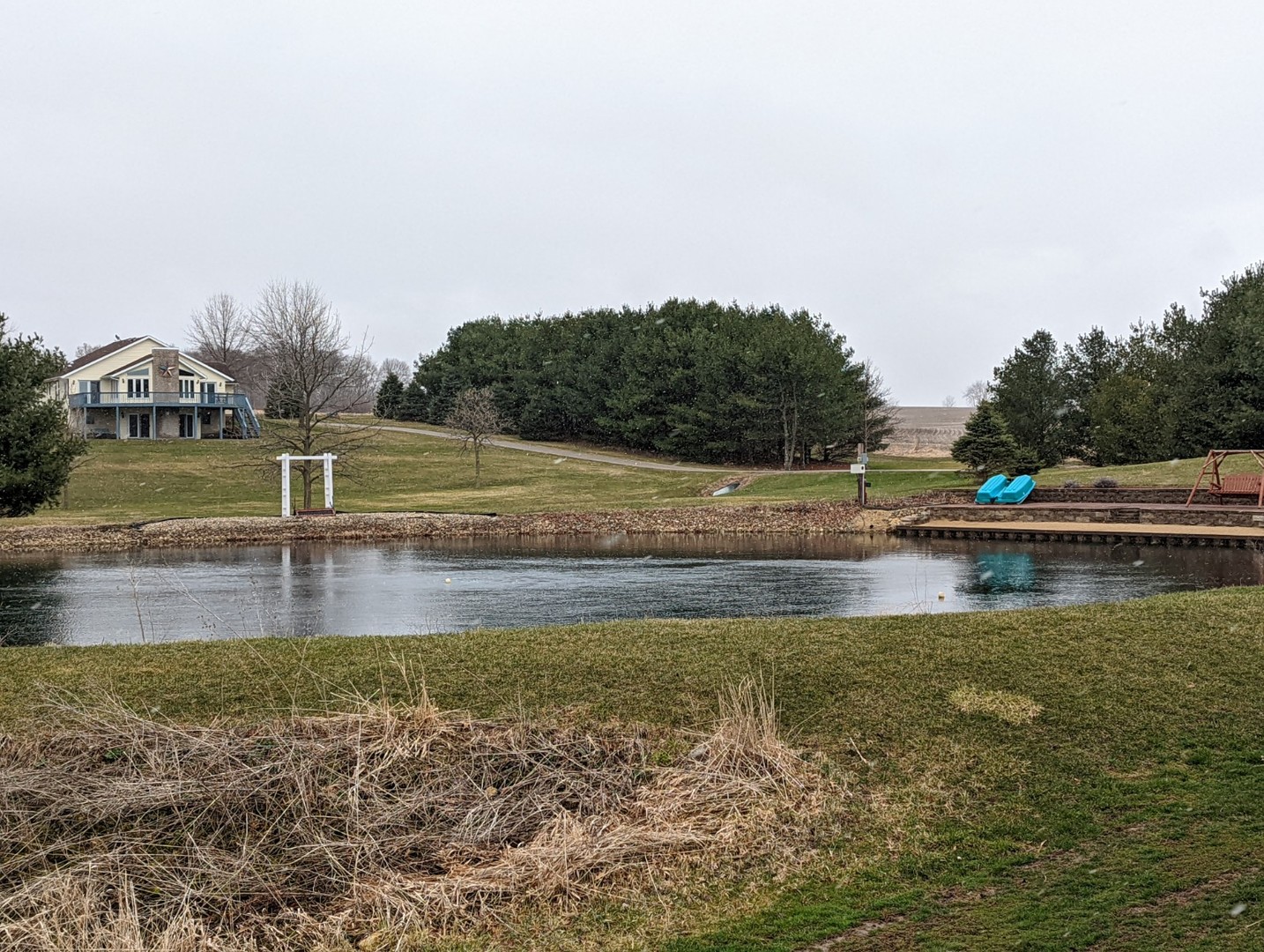 a view of swimming pool with mountain view