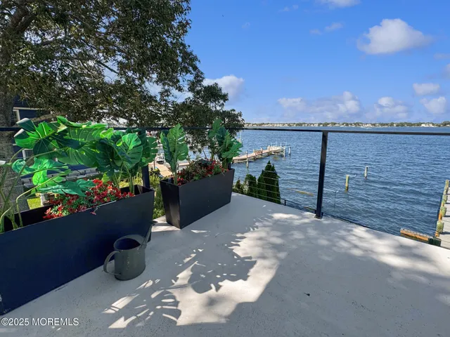 a view of a terrace with sitting area