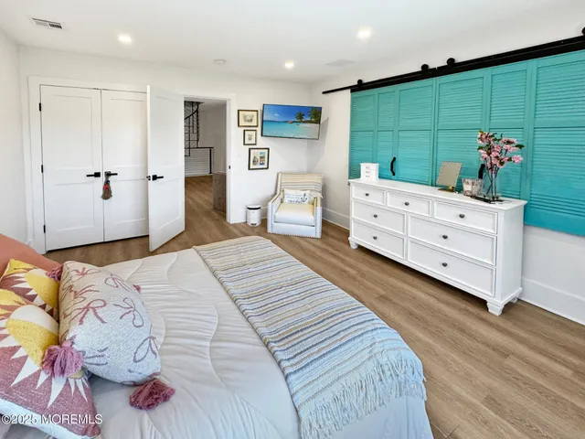 a view of a lake with houses