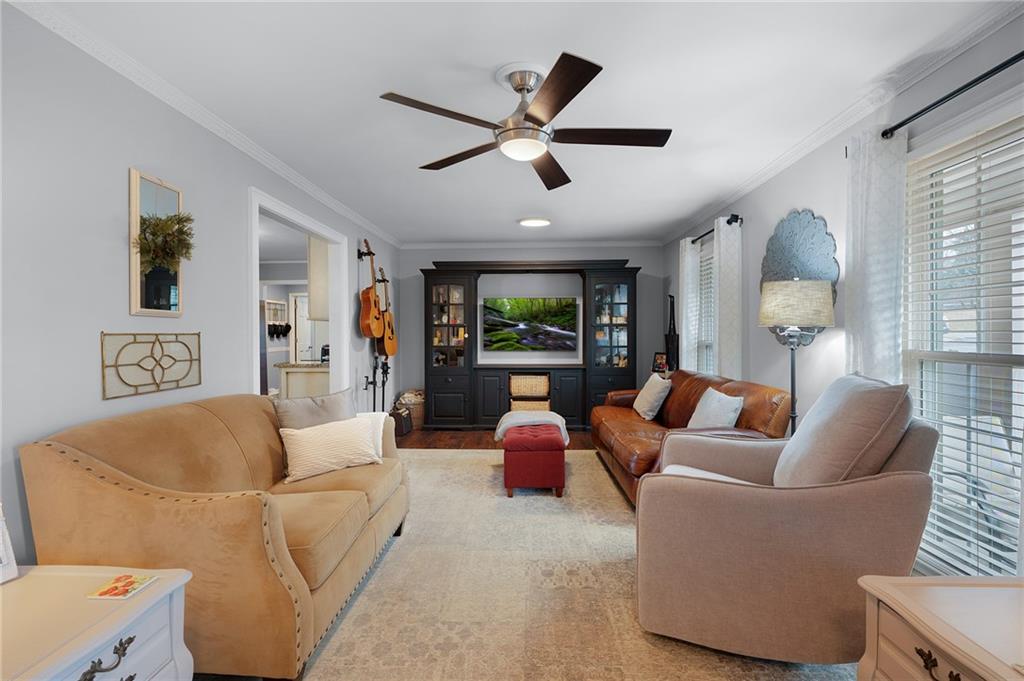 136 Meadow Lane Calhoun, GA 30701 - Photo 5 of 34 a living room with furniture and kitchen view