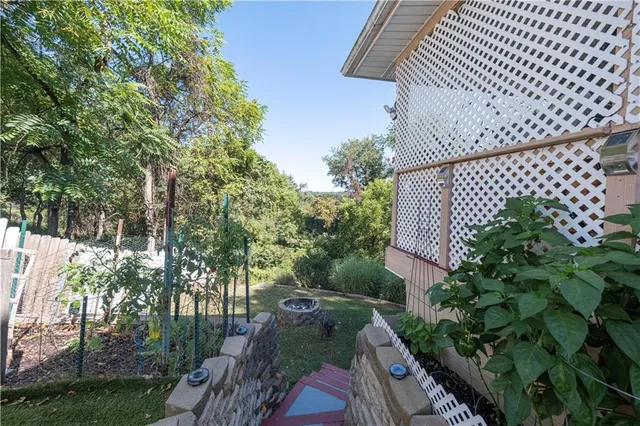 a view of a back yard